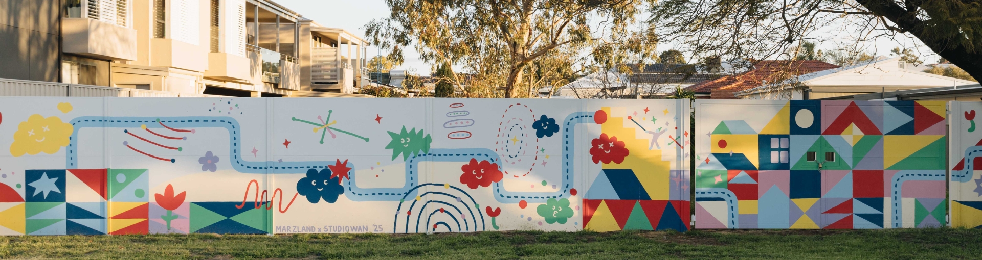 Image of a colourful painted wall